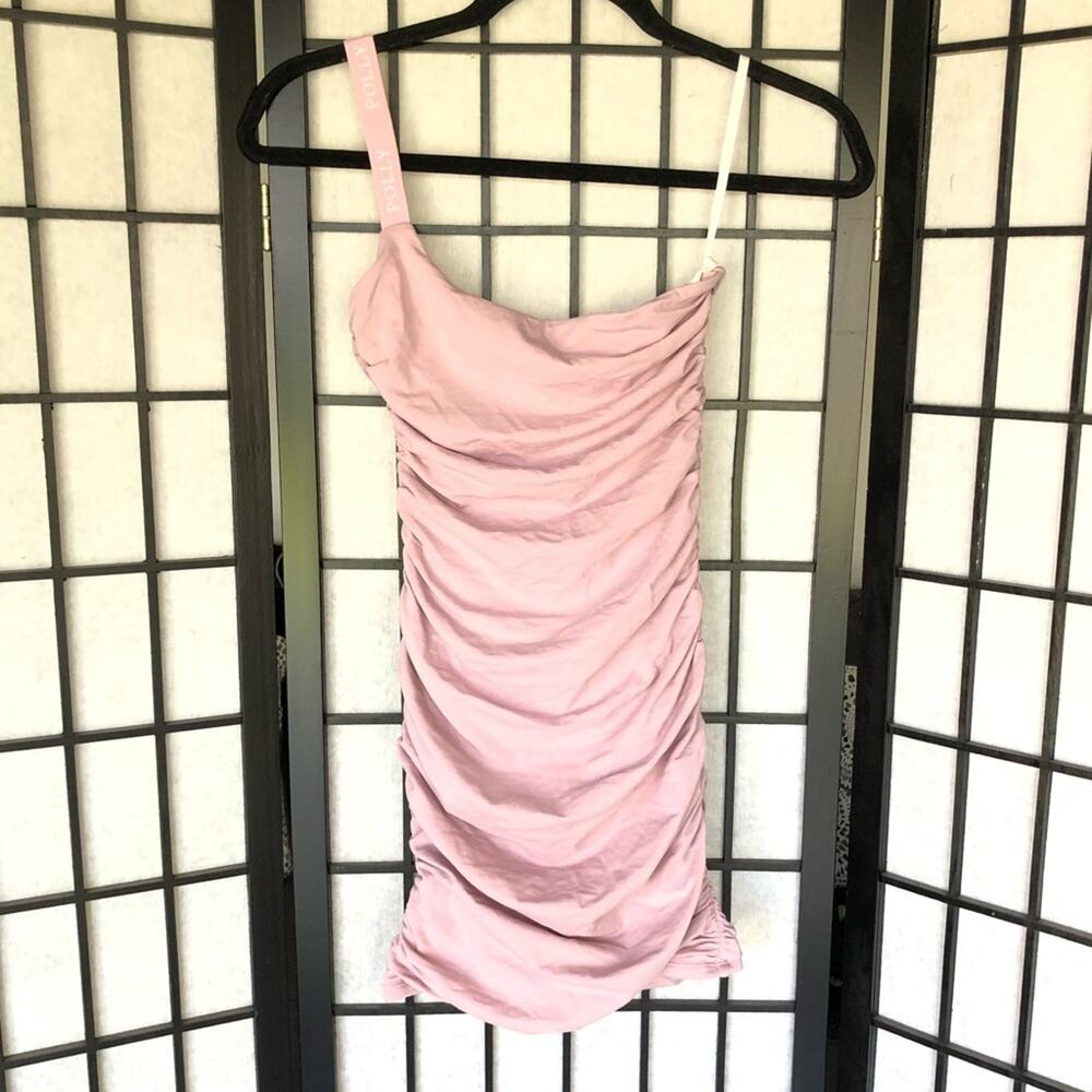 Oh Polly One And Only One Shoulder Asymmetrical
Bodycon Mini Dress In Mauve - Picture 3 of 6